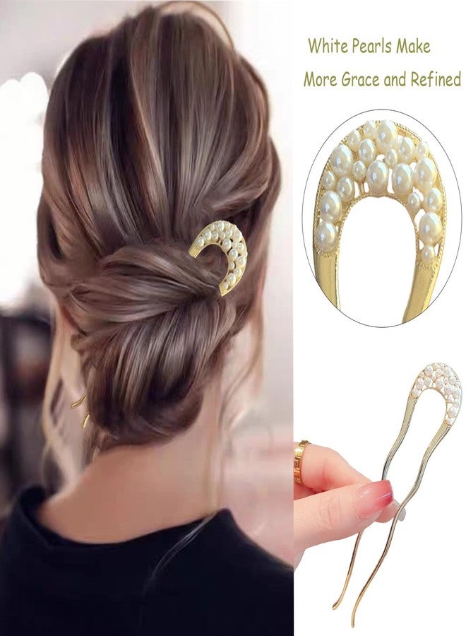 LAIFOOSHEN French Hair Pin for Buns and Updos, French Twists Hair Pin Hair Clip with No Hair Damage,Hair Pins Pearl for Thin&Thick Hair,Gold Hair Accessories for Women Girls - Image 4